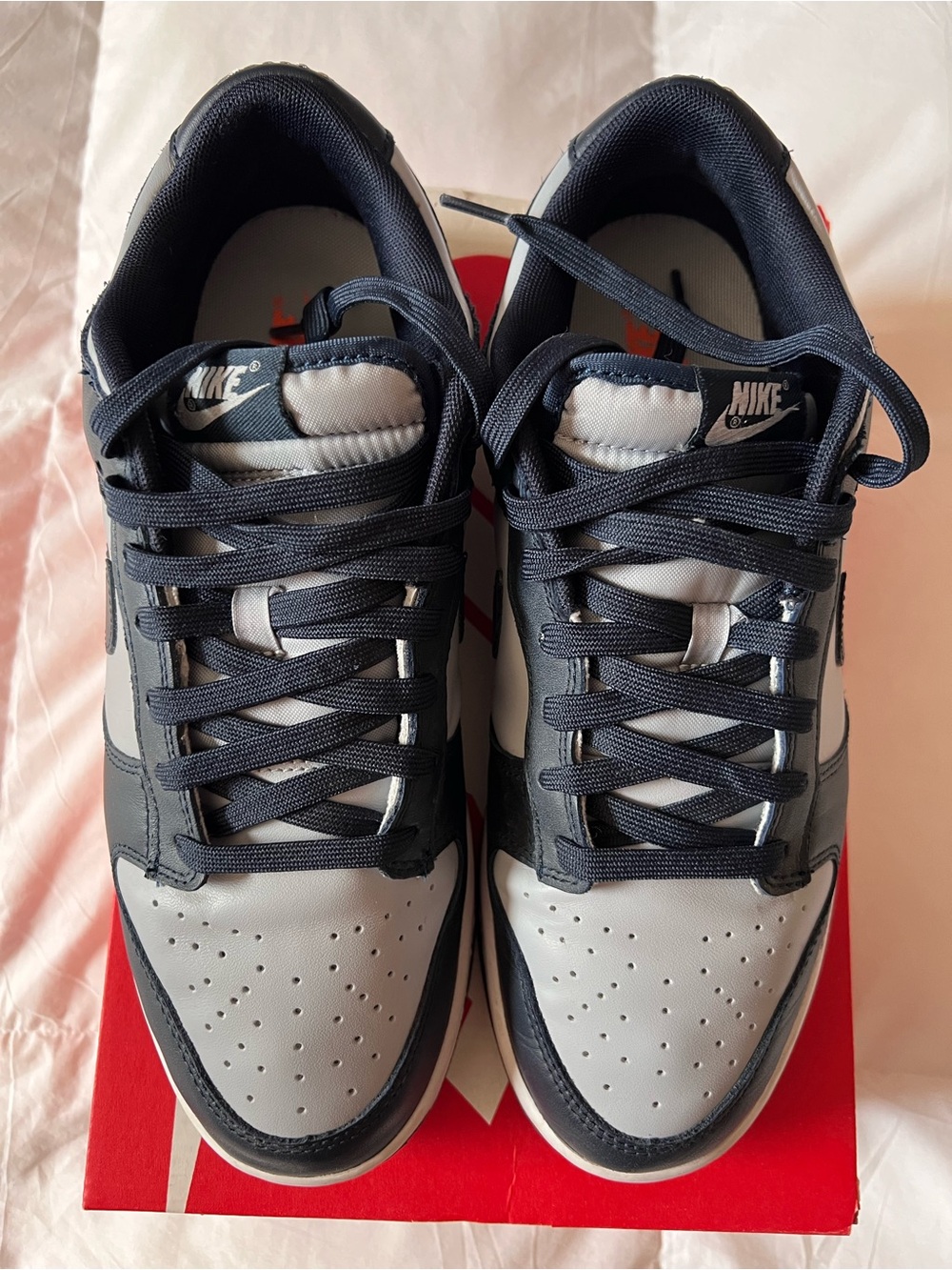 Nike Men's Dunk in Gray and Navy Size 10.5
